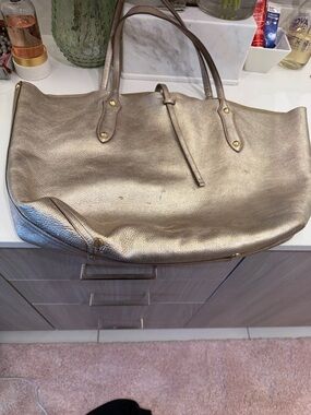 Annabel Ingall Metallic Gold Leather Tote
